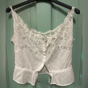 Vintage white lace camisole